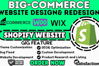 create bigcommerce website design redesign shopify store seo optimization