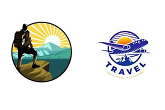 design tour travel adventure and outdoor logo