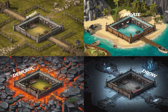 create a high quality dnd map roblox map game map for rpg dnd tabletop campaign