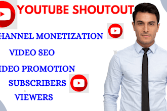 do real usa youtube shoutout, promotion for channel monetization and engagement