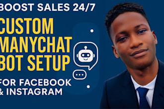 build and automate your facebook and instagram manychat bot for lead generation