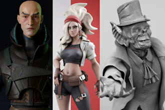 do 3d character model 3d sculpting stylized 3d character for unreal engine