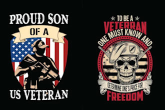 do creative military veteran logo for your business
