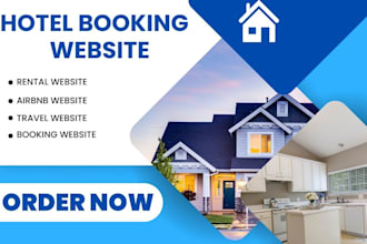 build property management website, vacation rental website, hotel booking