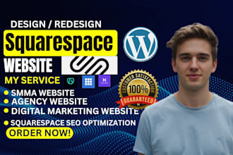 build digital marketing website agency website smma website using squarespace
