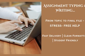 type or create student assignments based on any topic