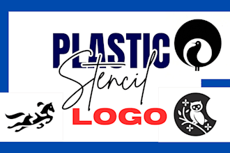 make plastic stencil logo brand log o using corel draw abode photoshop