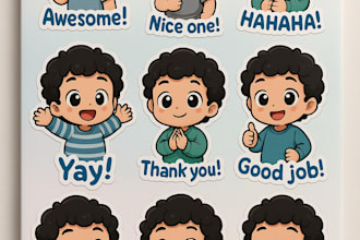 create custom anime chibi sticker packs for you