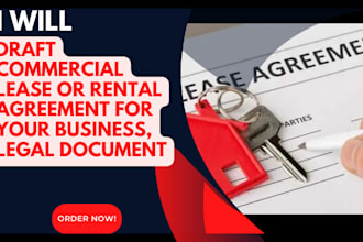 draft commercial lease or rental agreement for your business, legal document
