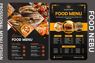 design modern restaurant menu, design food menu design digital menu borad design