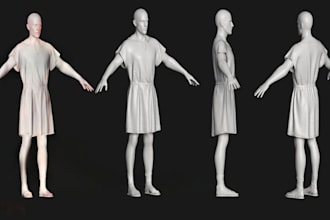 create a high quality 3d character model for games, VR, and 3d printing