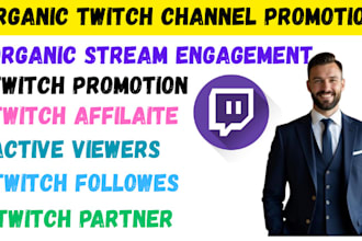 do superfast twitch channel promotion to get real and active followers