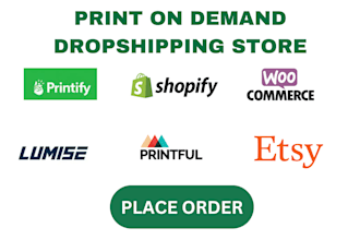 do printful, printify pod products etsy, shopify, woocommerce dropshipping store