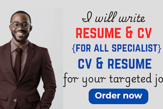 write you a resume tailored for your career success