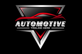 make modern auto detailing, car wash, car repair and automotive logo design