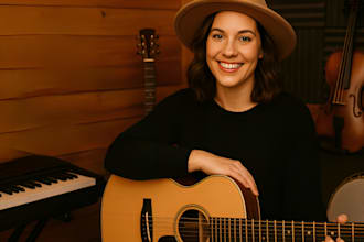 sing country pop rock music and record acoustic guitar piano keyboard player