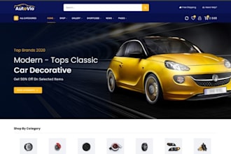 design profitable auto parts shopify store automobile store car dealer website