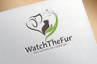 make a minimalist pet dog cat horse and animal logo design