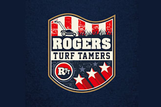 design good looking lawn mowing business logo