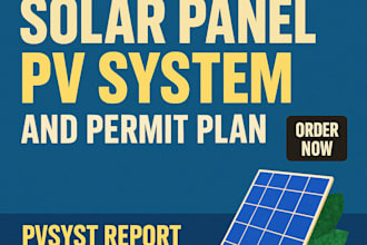 design, stamp solar panel pv system,  permit plan set, sld pvsyst report autocad