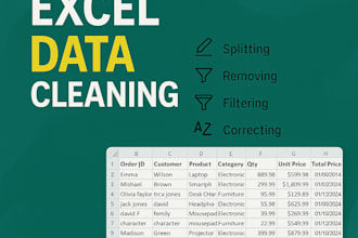 clean, format, merge, split excel data