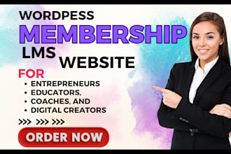 build dynamic and responsive wordpress membership website