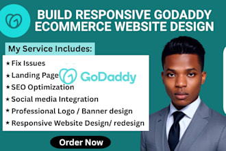 design redesign responsive godaddy airo ecommerce website development