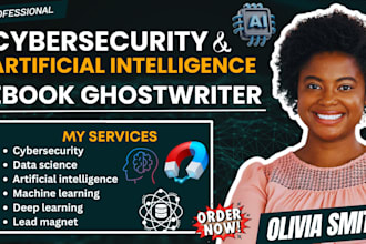 write artificial intelligence ebook, cybersecurity, robotics, data science, ai