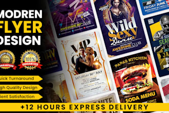 do modern business club party event flyer or poster design