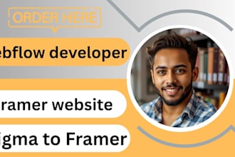 design framer, webflow, and wix websites with animations and landing page