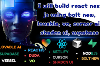build ai saas lovable ai bolt new react js boltai cursor base44 ui supabase