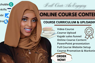 create and promote your online course content ebook, kajabi, udemy course upload
