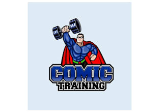 design eye catching fitness and superhero company logo
