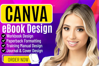 do canva ebook design lookbook workbook booklet magazine journal planner design