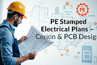 do professional electrical circuit design with pe stamp for tx, ca, il, fl