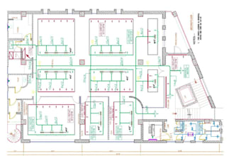 design floor plan electrical, plumbing, hvac, mep plan in autocad