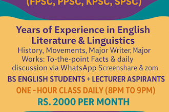 teach english literature for competitive exams