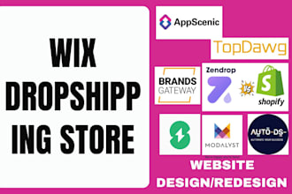 build a wix dropshipping store with modalyst, autods, topdawg and more