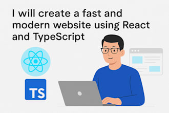 create a fast and modern website using react and typescript