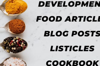write articles or blog posts about foods and drinks