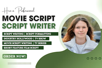 do tv series pilot movie script screenplay screenwriting film script writing
