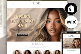 design hair extension website, hair extension shopify store, wix hair extension