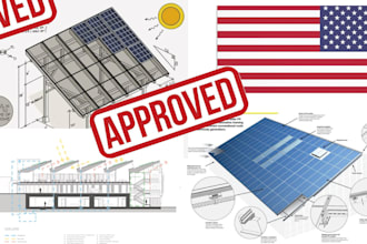 provide residential solar panel plan, installation design stamp solar pv permit