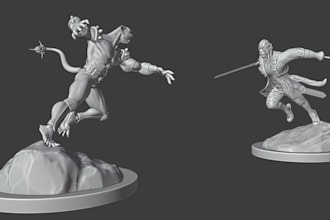 sculpt 3d character model 3d bjd toys 3d action figure miniature for 3d printing