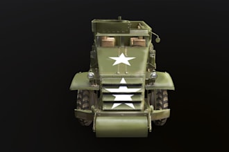 create 3d military vehicle, armored tank, body kits, combat vehicle, 3d printing