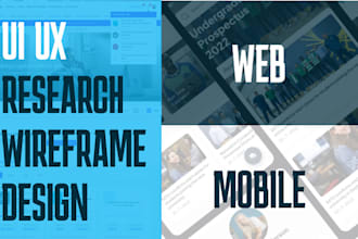 do UI UX design, market research, competition analysis