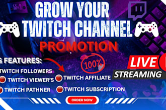 do promote your twitch channel organically to gain liveviewers , active chatters