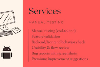 do manual end to end testing for web application