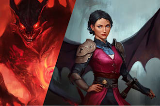 do a dnd and d and d character art illustration for you