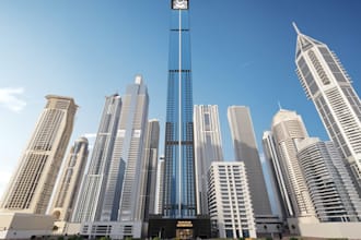 renovate high rise building,home interior, exterior elevation, livingroom render